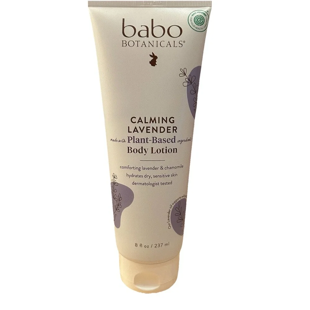 Babo Botanicals Calming Lavender Plant-Based Body Lotion 8oz Hydrating Sensitive